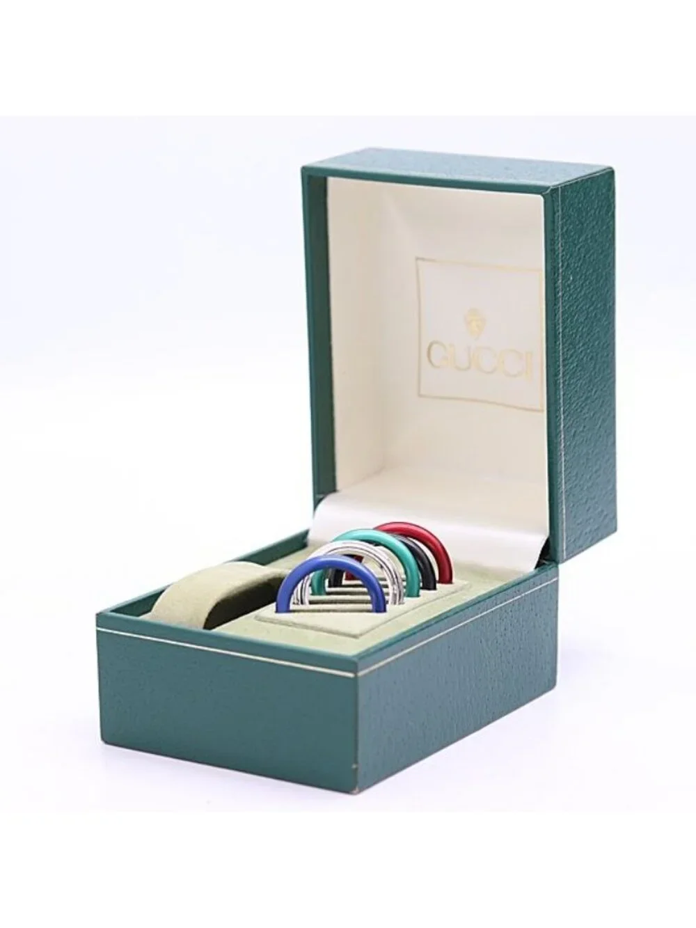 Gucci Change Bezel White Dial Bangle Watch